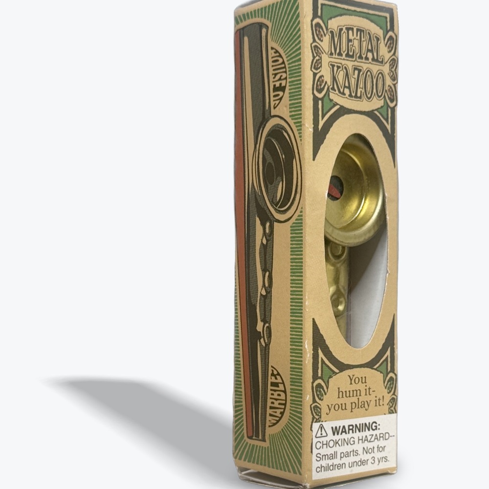 Metal Kazoo House of Marbles Novelty Musical Instrument Kids Toy Gift You Hum It